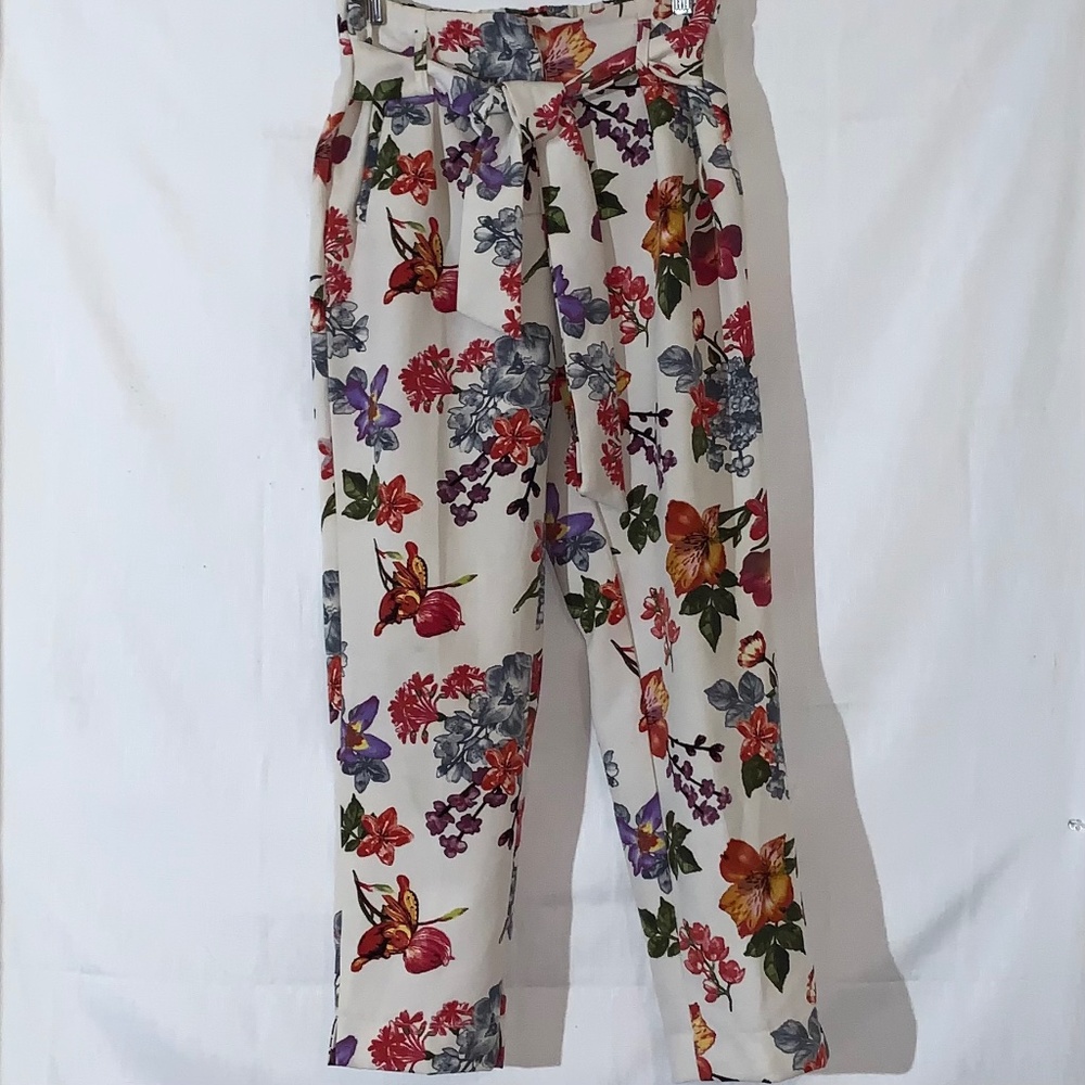 Floral Print Pants Women's Size Medium